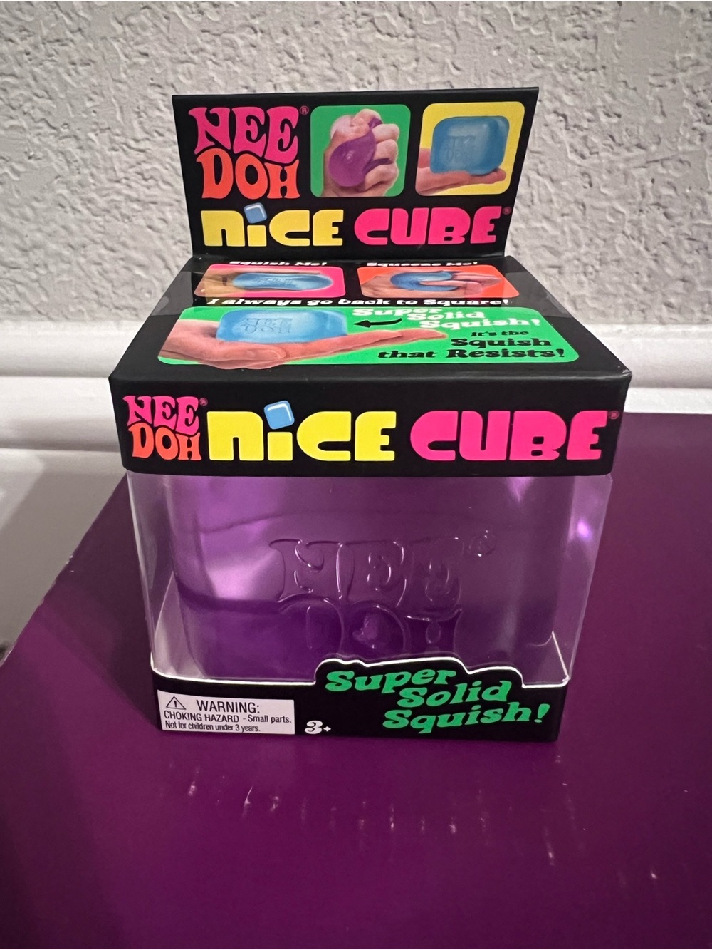 Authentic NeeDoh Nice Cube  - Purple💜🧊💜🧊